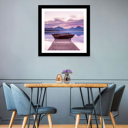 Lake Mcdonald Sunset Dock Wall Art