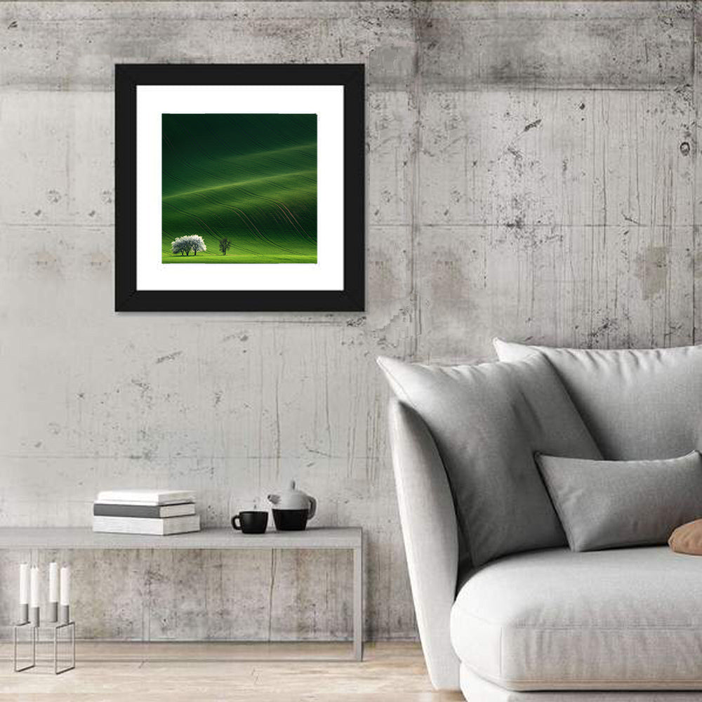 Emerald Hills with Blossoming Tree Wall Art