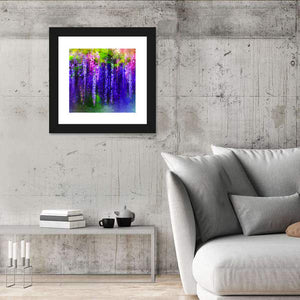 Abstract Wisteria Floral Wall Art