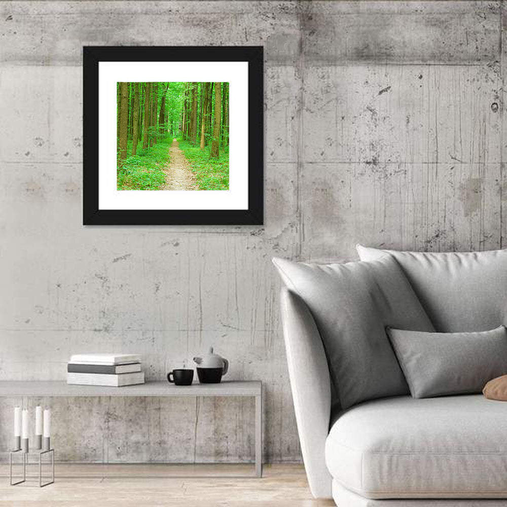 Green Forest Pathway Wall Art