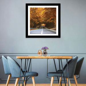 Dense Forest Road Wall Art