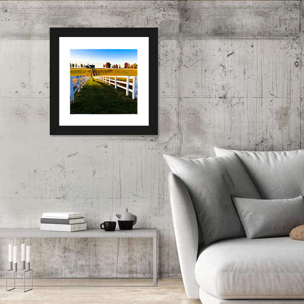 Kentucky Horse Farm at Golden Hour Wall Art