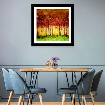 Autumn Tree Row Wall Art