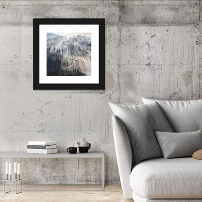 Misty Forest Sunrise Wall Art