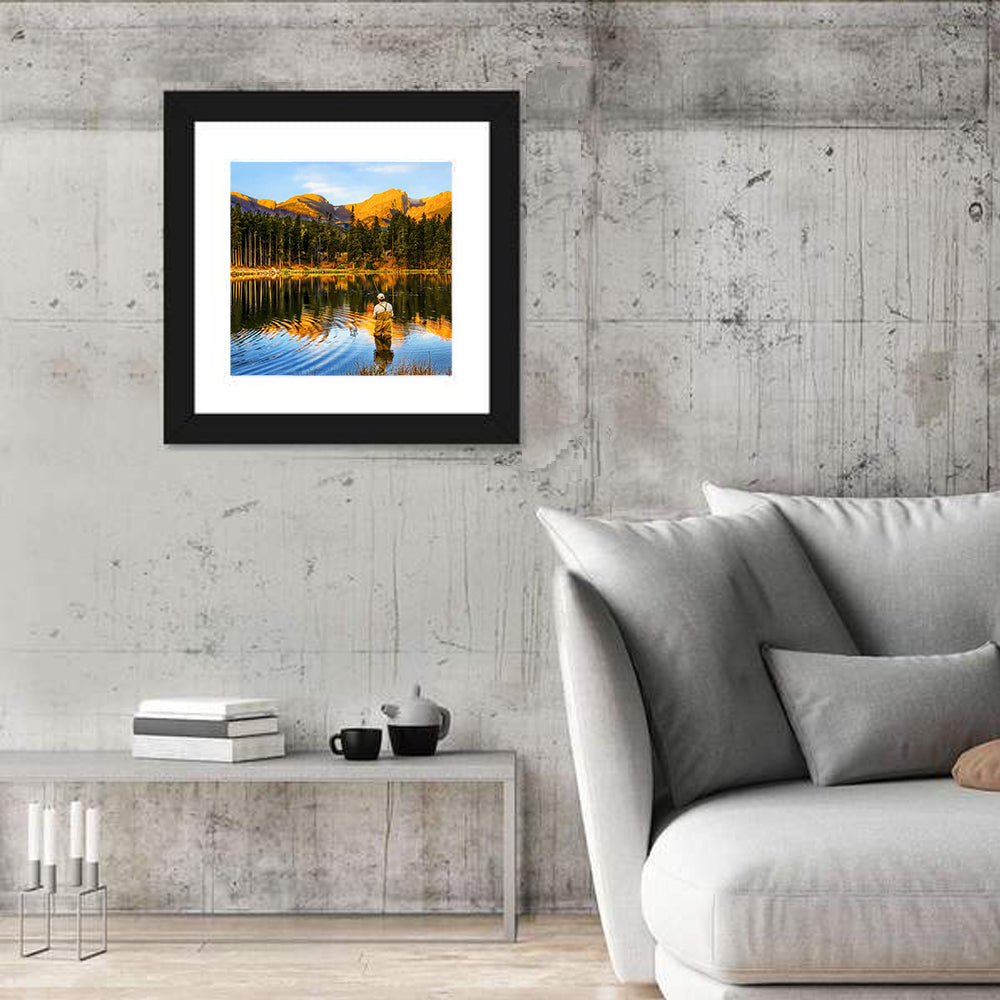 Sunrise Fishing at Sprague Lake Wall Art