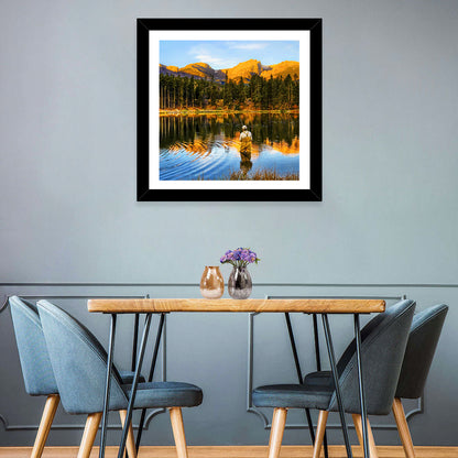 Sunrise Fishing at Sprague Lake Wall Art