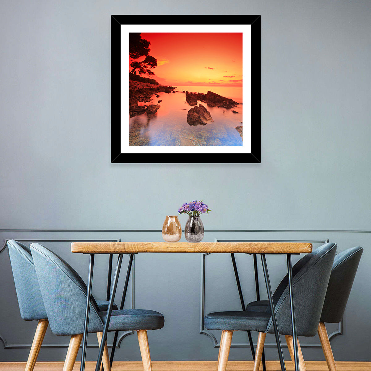 Brac Island Fiery Sunset Wall Art