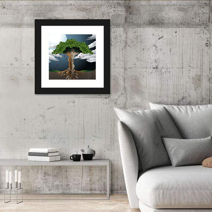 Moonlit Lovers Tree Wall Art