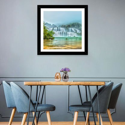 Ban Gioc Waterfalls Misty Morning Wall Art