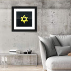 Glowing Star of David Reflection Wall Art