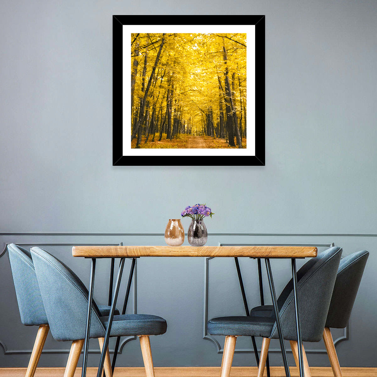Yellow Autumn Forest Wall Art