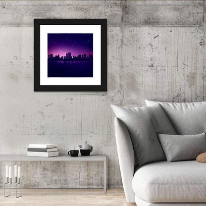 New York Night Skyline Wall Art