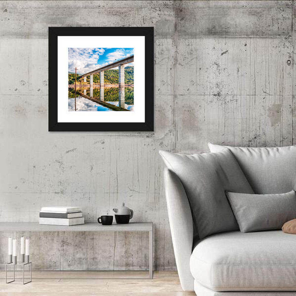Lake Omodeo Concrete Bridge Wall Art
