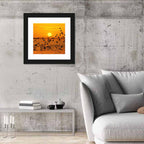 Golden Flock at Sunset Wall Art