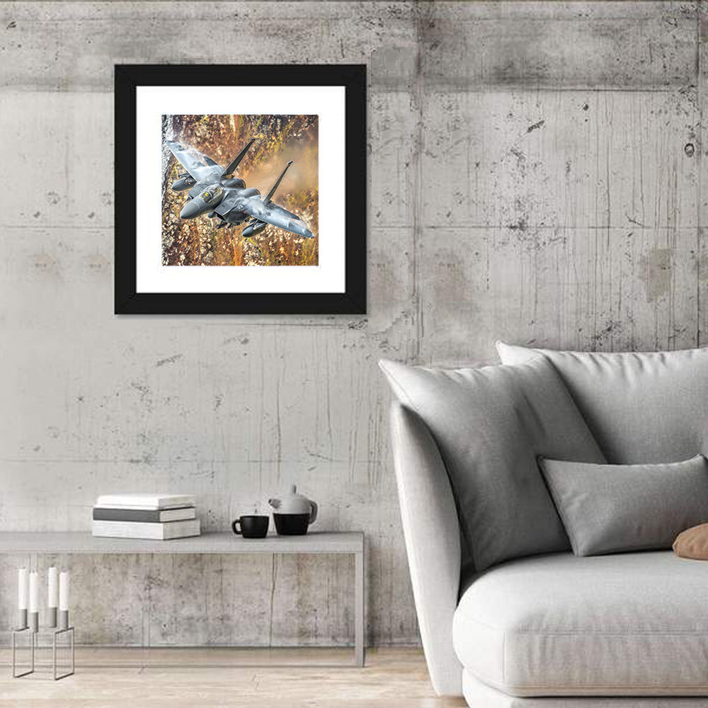 F-15 Over Mountain Canyon Wall Art