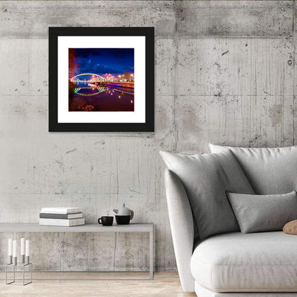 Lovers Bridge Nightscape Wall Art