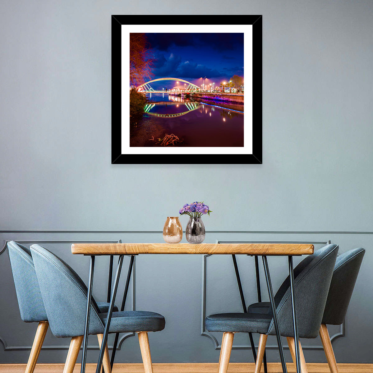 Lovers Bridge Nightscape Wall Art