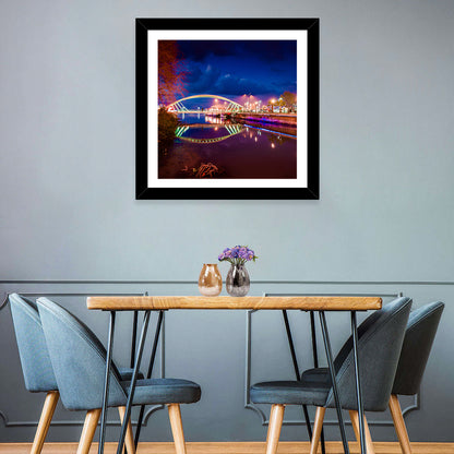 Lovers Bridge Nightscape Wall Art