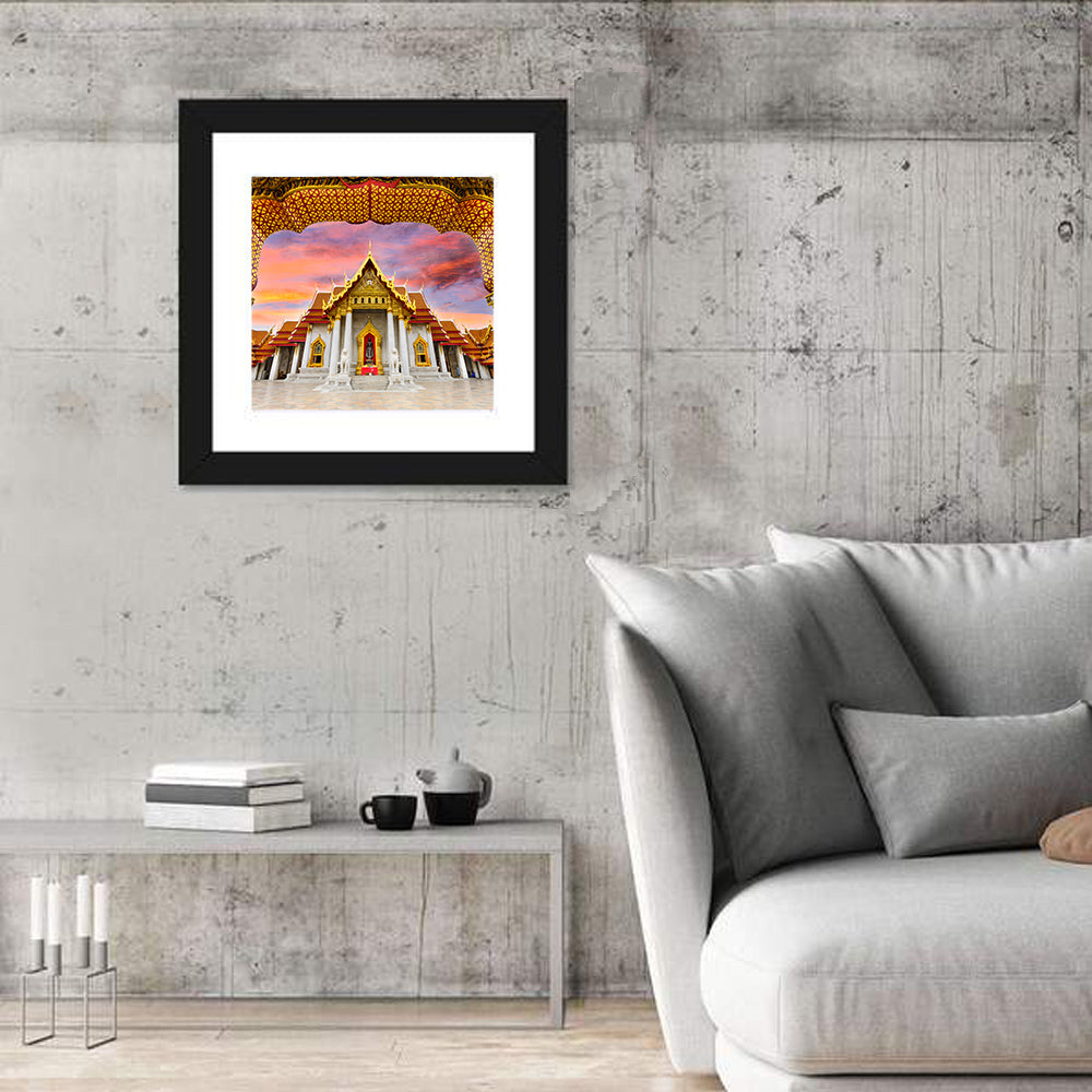 Marble Temple at Sunset Wall Art