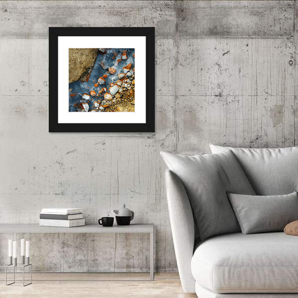 Milky Blue Geothermal Creek Wall Art