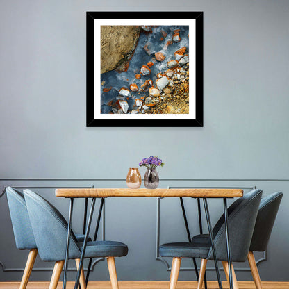 Milky Blue Geothermal Creek Wall Art