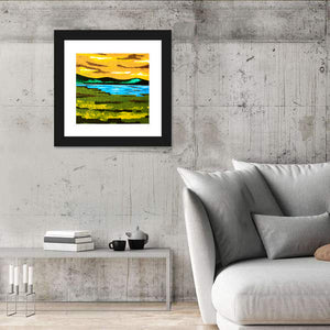 Mountains Lake Abstract Wall Art