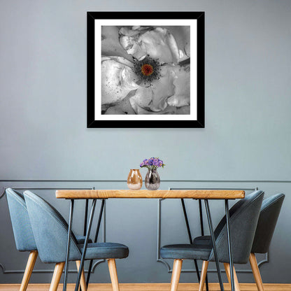 Rose Macro with Color Center Wall Art