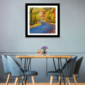 Wet Autumn Road Wall Art