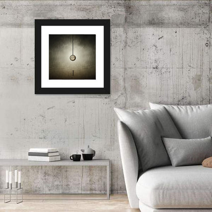 Suspended Pocket Watch in Rain Wall Art