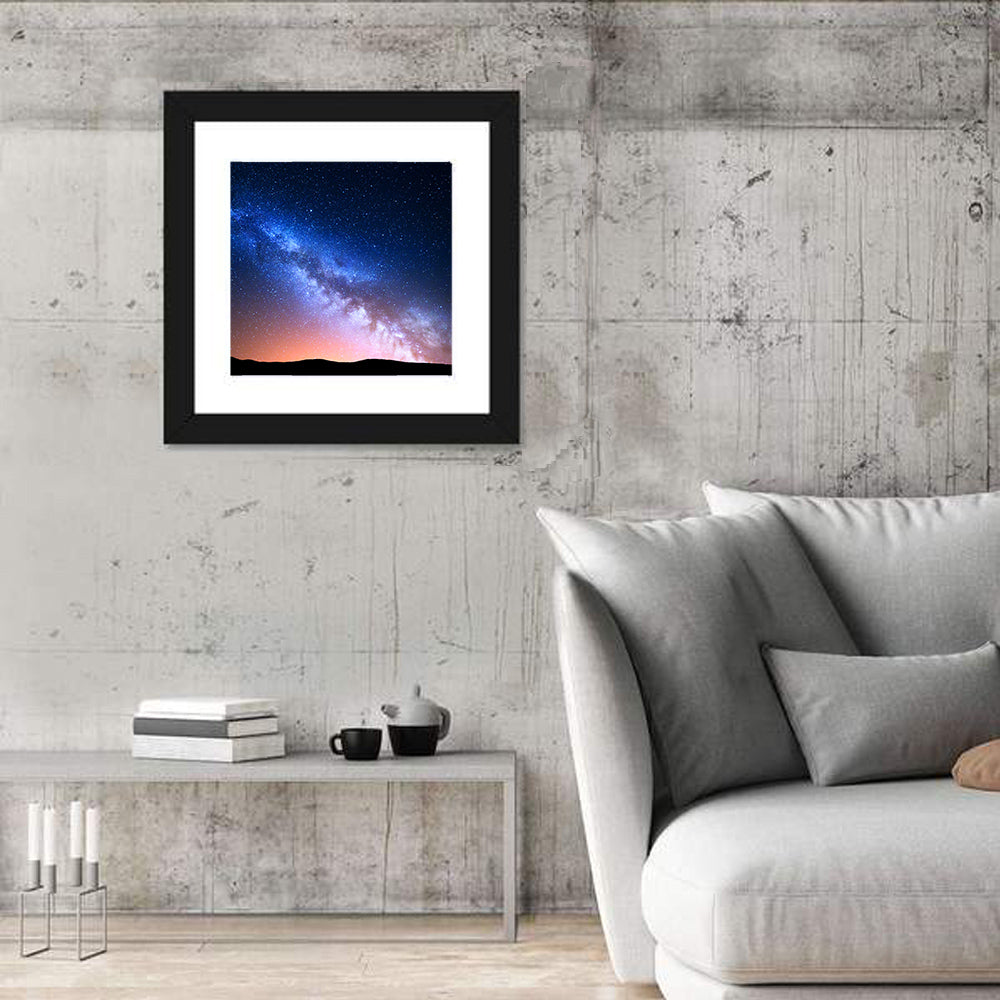 Milky Way Over Silhouetted Hills Wall Art