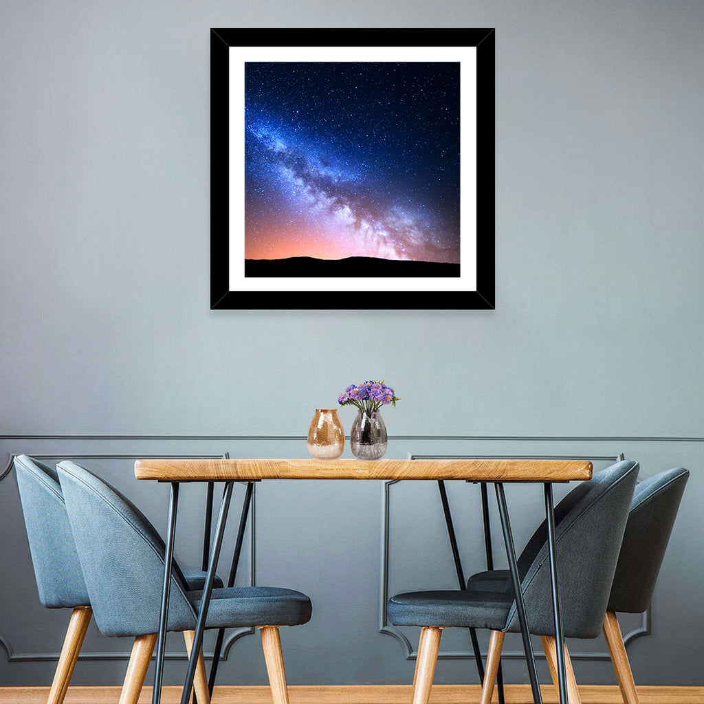 Milky Way Over Silhouetted Hills Wall Art