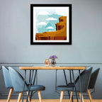 Minimalist Desert Cliffs Wall Art