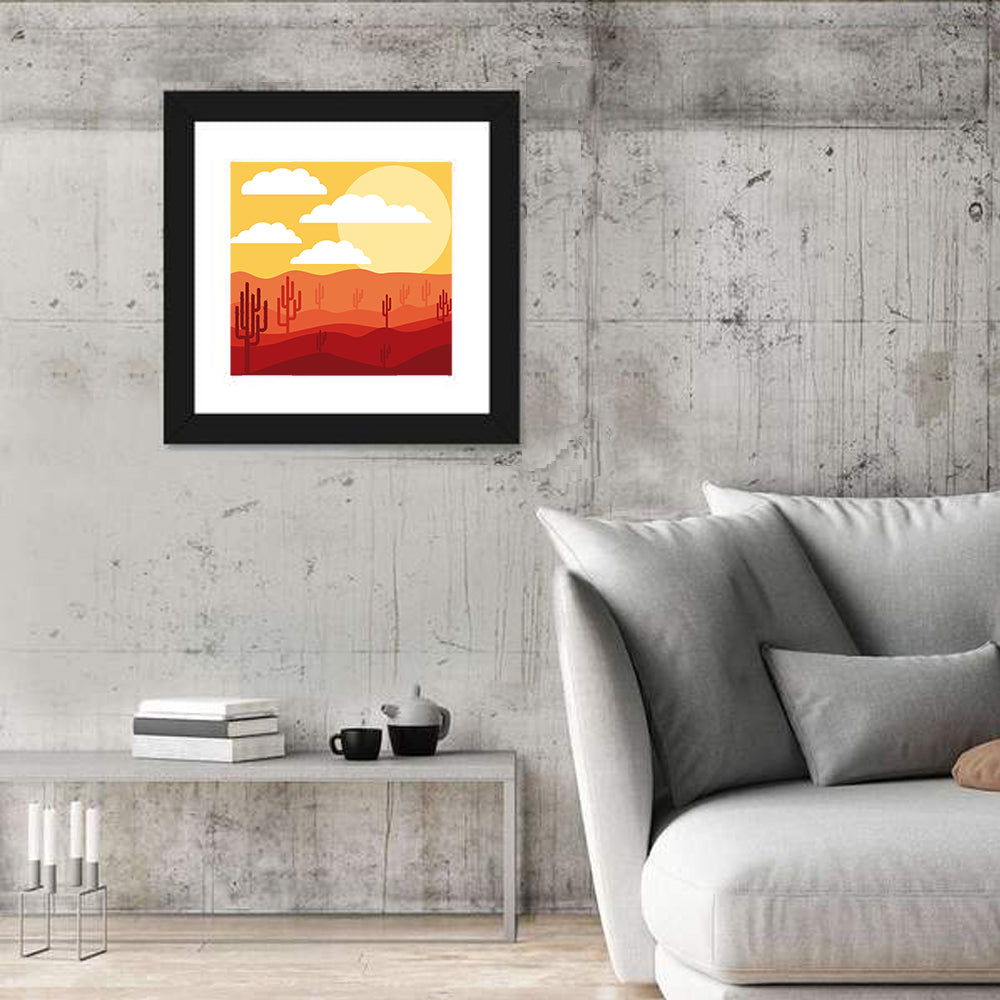 Saguaro Desert Sunrise Wall Art