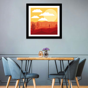 Cloudy Desert Sunrise Wall Art