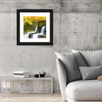 Sunlit Forest Waterfall Wall Art