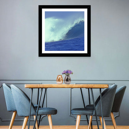 Deep Blue Barrel Wave Wall Art