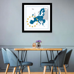 European Union Map Wall Art