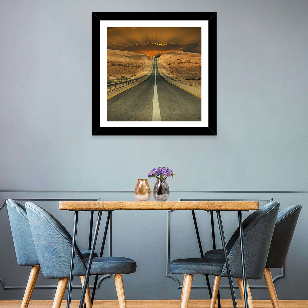 Negev Road at Sunset Wall Art