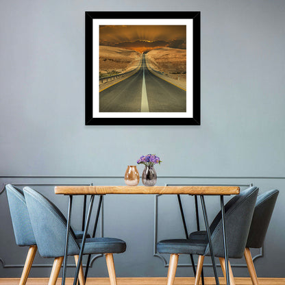 Negev Road at Sunset Wall Art