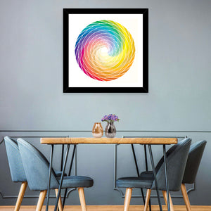 Spiral Rainbow Abstract Wall Art