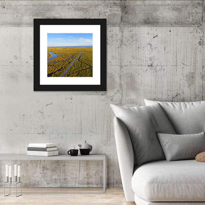 Delaware Bay Marshland Aerial Wall Art