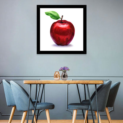 Red Apple Watercolor Wall Art