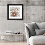 Copper Fractal Spiral Mandala Wall Art