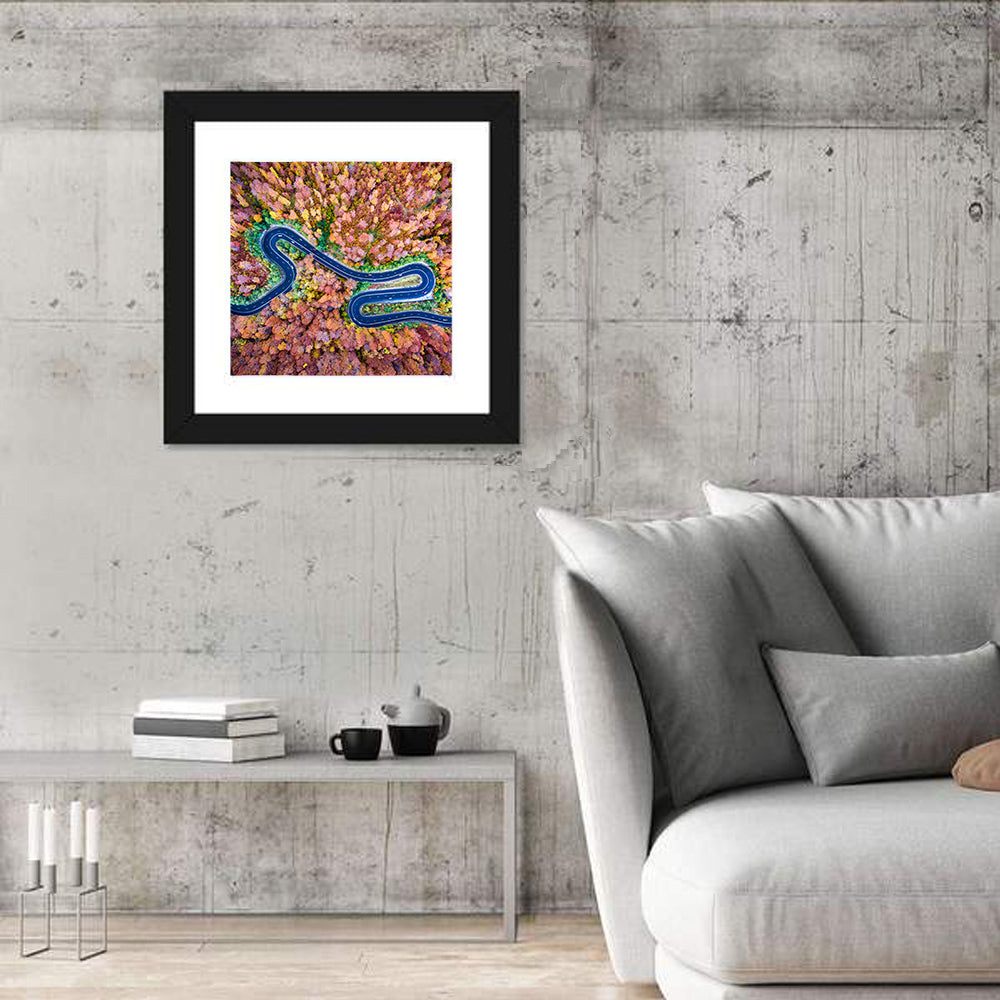 Aerial Winding Road Wall Art