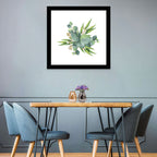 Eucalyptus Leaf Watercolor Cluster Wall Art