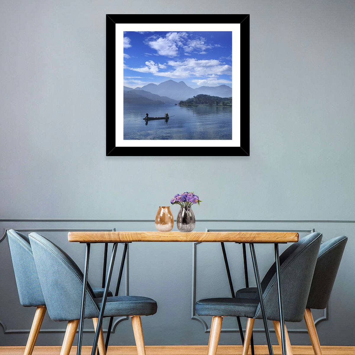 Sun Moon Lake Morning Mist Wall Art