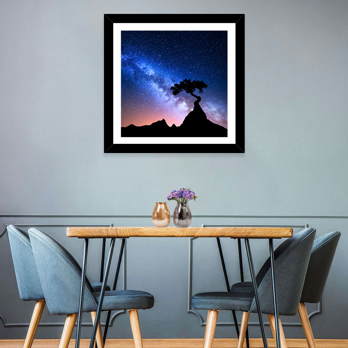 Milky Way Over Mountain Ridge Wall Art
