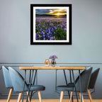 Texas Bluebonnet Field at Sunset Wall Art