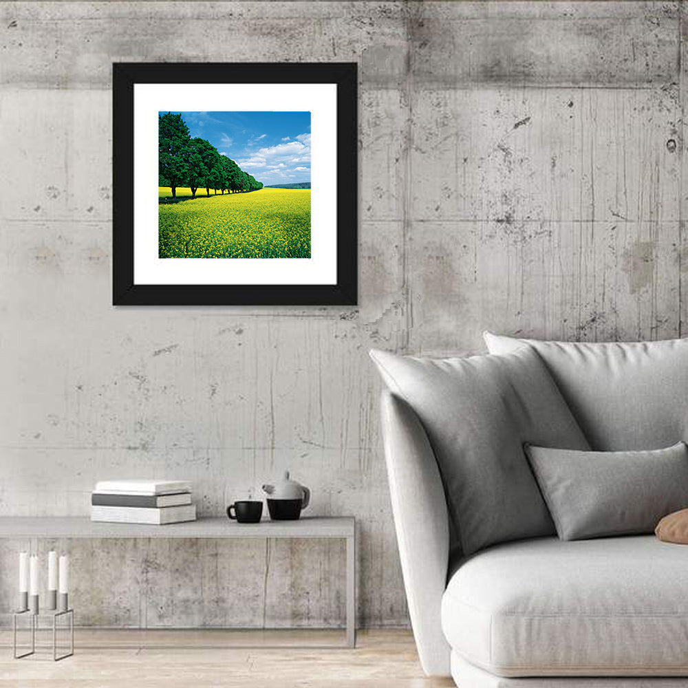 Spring Field of Yellow Flowers Wall Art