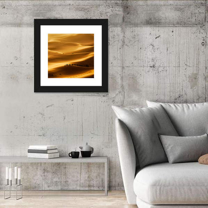 Golden Hour Camel Caravan Wall Art